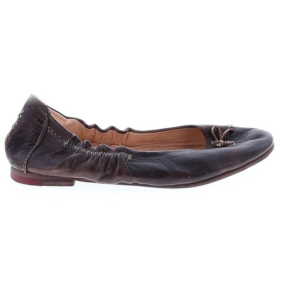 Bed Stu Women's Bosworth Dark Taupe Rustic Ballet Leather Flats sz 6 - Picture 1 of 6